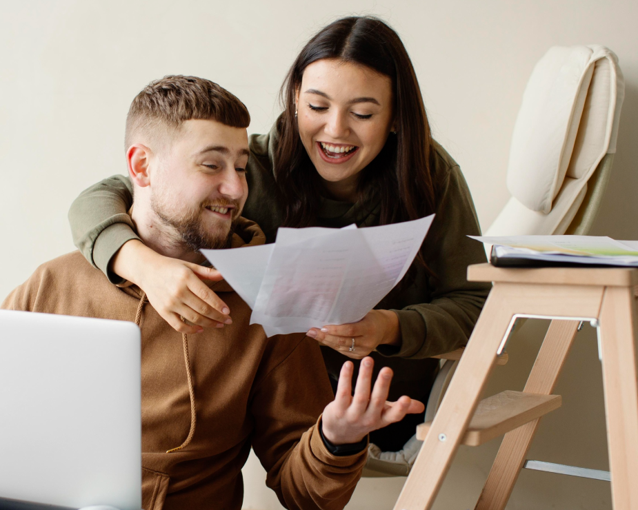 Family reviewing home insurance options